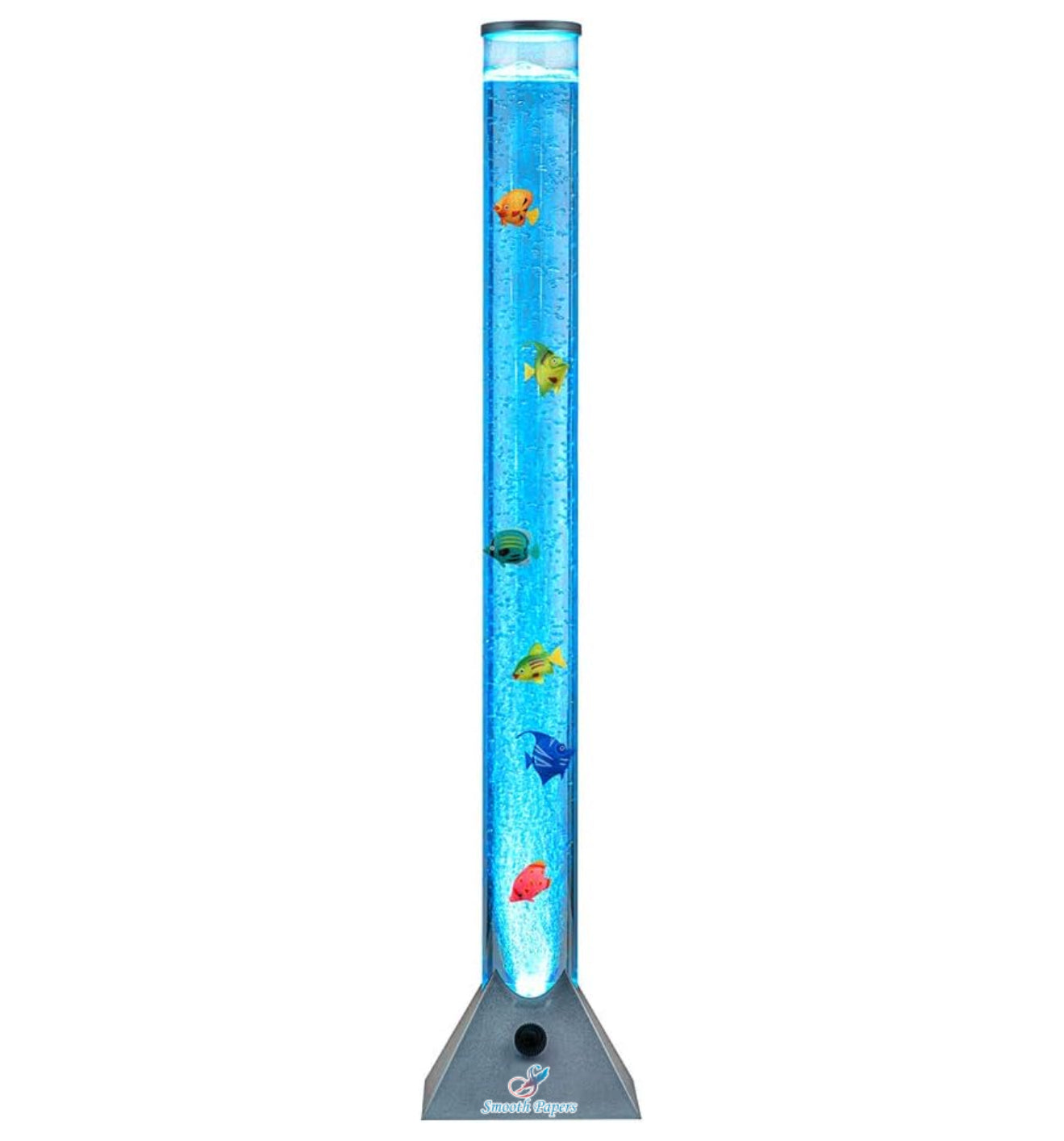 90cm Colour Changing LED Light Bubble Fish Mood Lamp with Colourful Artificial Tropical Fishes, Sensory Relaxing Atmosphere Mood Light