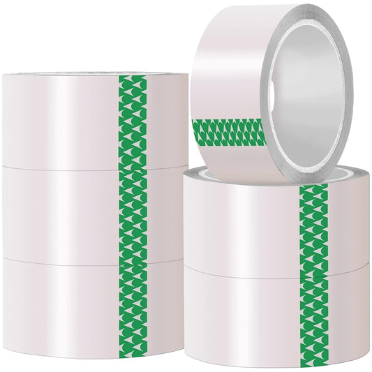 48mm x 66m - Adhesive Clear Transparent Parcel Packaging Tape (Pack of 6)