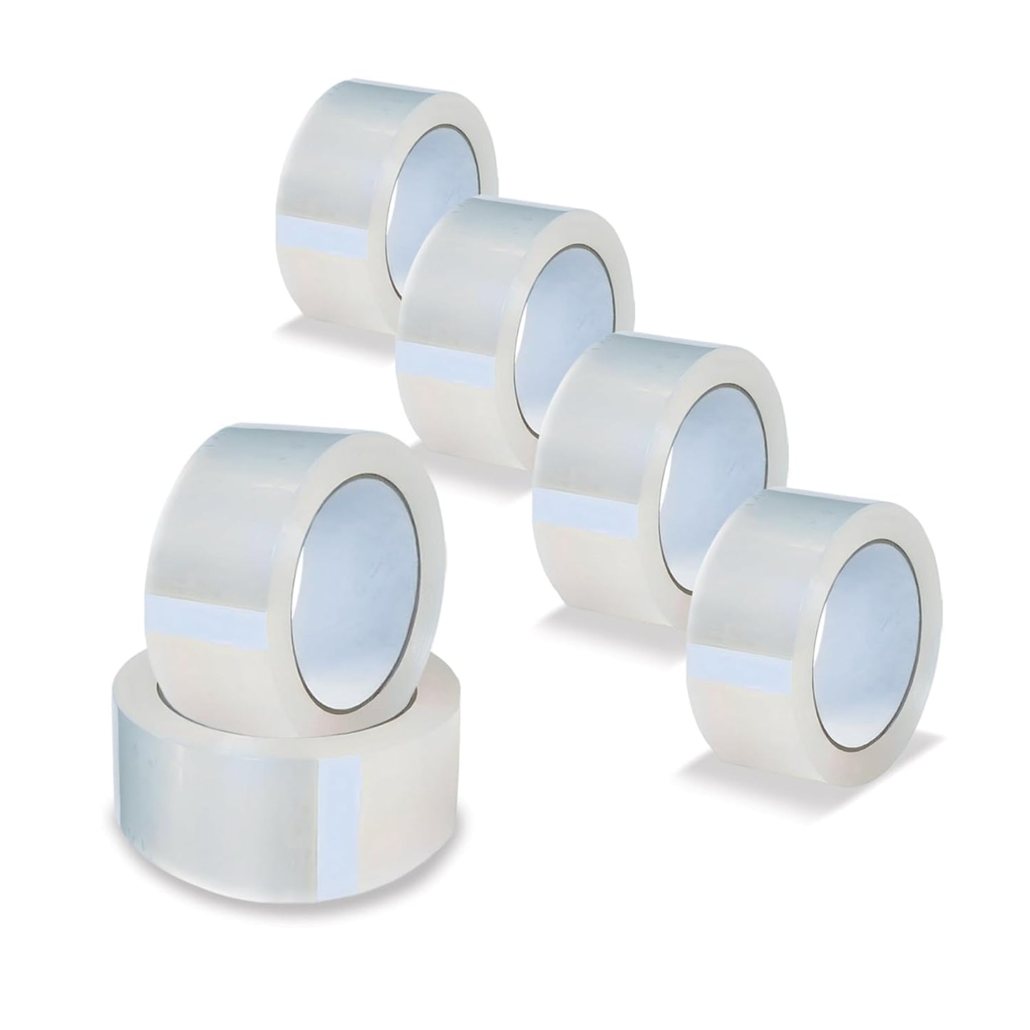 48mm x 66m - Adhesive Clear Transparent Parcel Packaging Tape (Pack of 6)