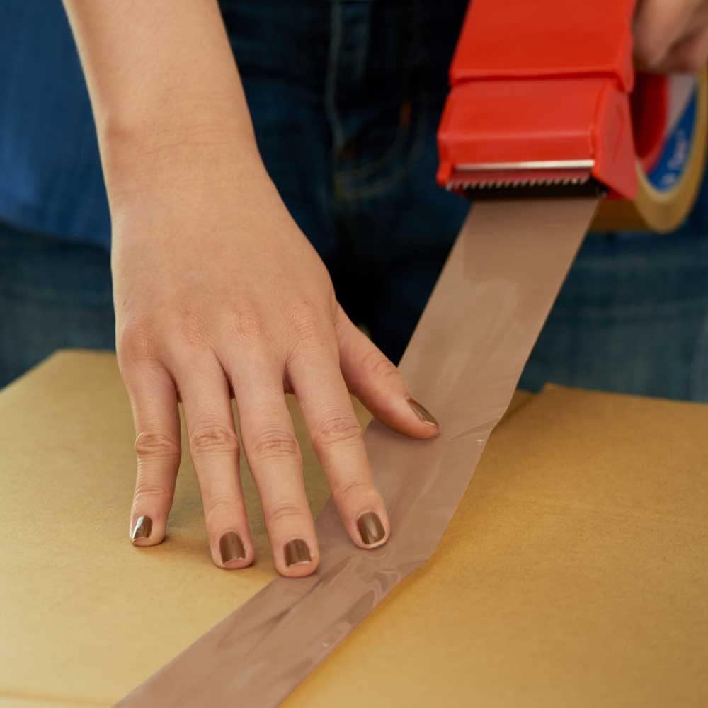 48mm x 66m - Adhesive Brown Parcel Packaging Tape (Pack of 6)