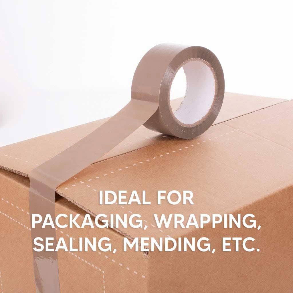 48mm x 66m - Adhesive Brown Parcel Packaging Tape (Pack of 6)