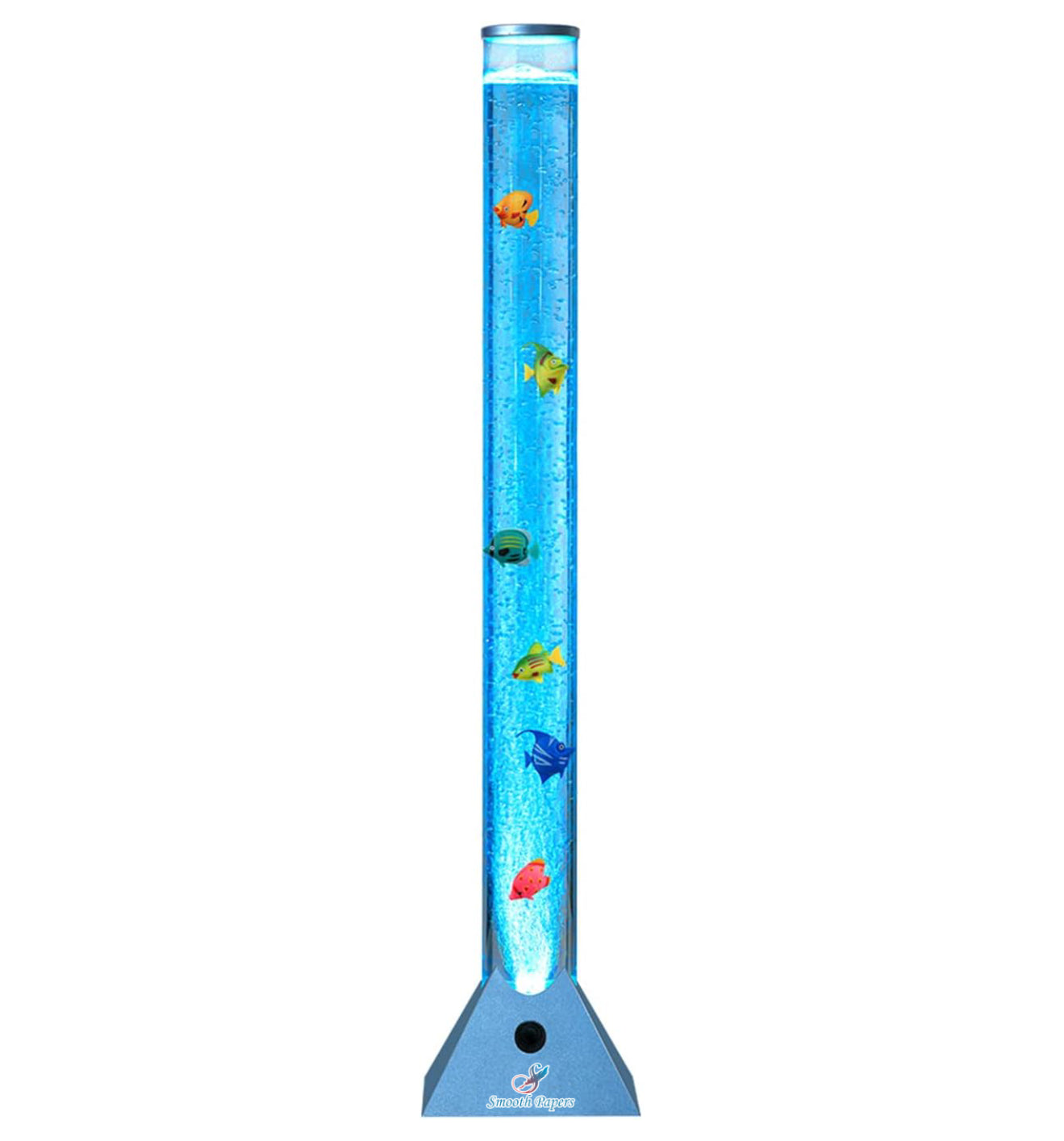 90cm Colour Changing LED Light Bubble Fish Mood Lamp with Colourful Artificial Tropical Fishes, Sensory Relaxing Atmosphere Mood Light